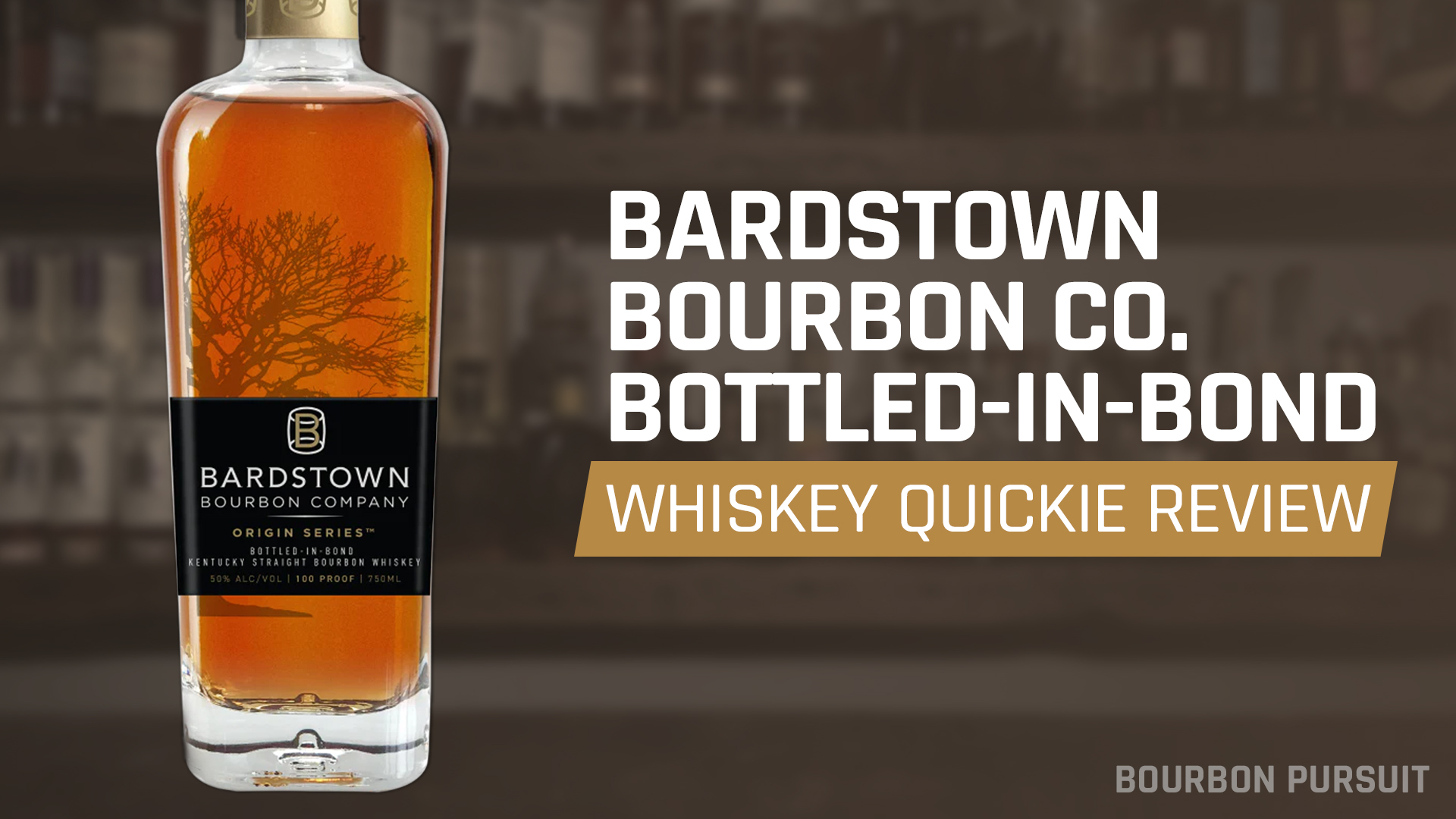 Whiskey Quickie Bardstown Bourbon Company Origin Series Bottledin