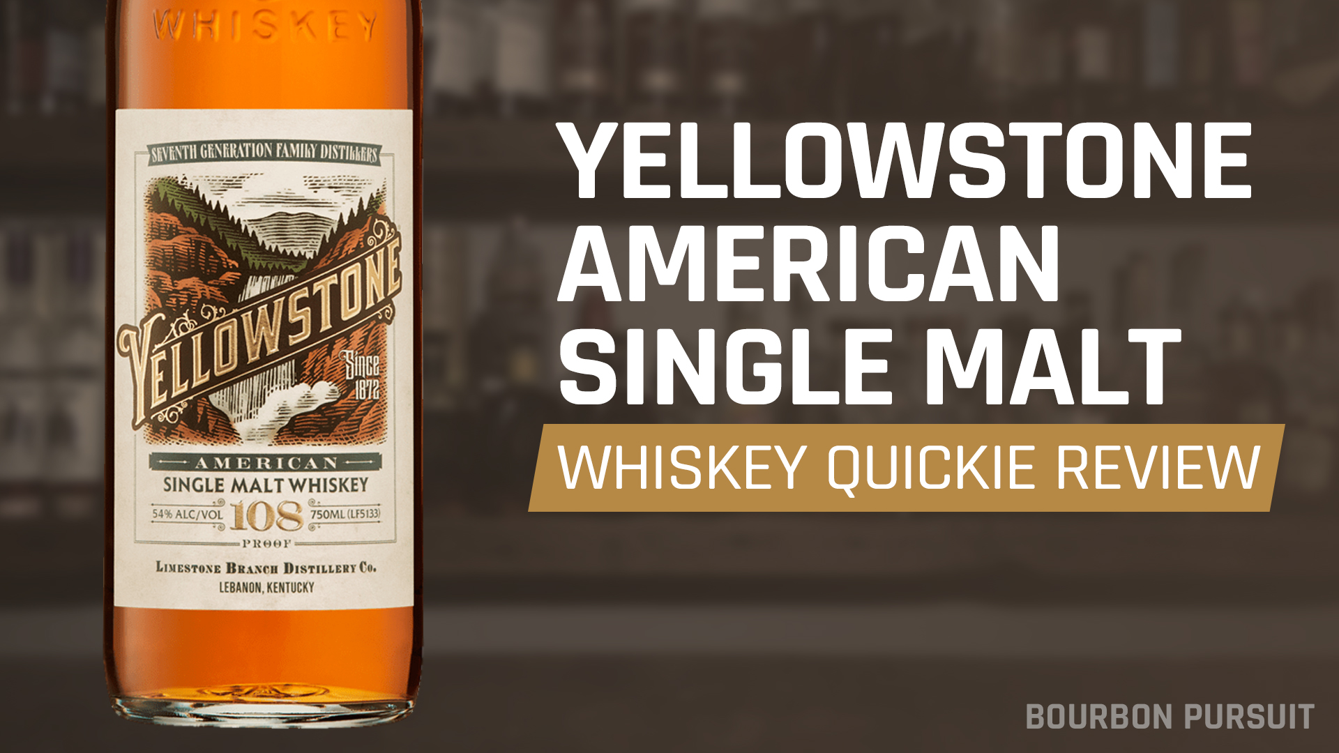 Whiskey Quickie Yellowstone American Single Malt Whiskey Review